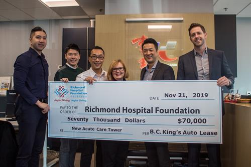 King’s Auto Lease Gives Back to the Community by Donating to Richmond Hospital