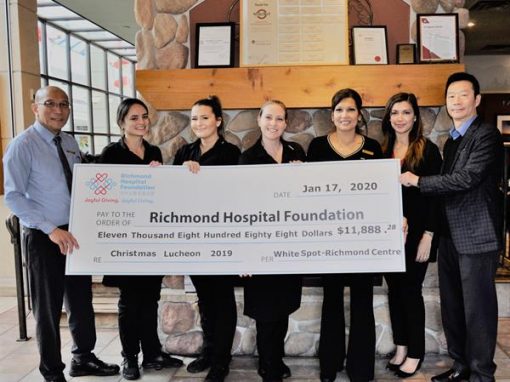 White Spot (Richmond Centre) Continues Spirit of Giving by Raising $11,888 for Richmond Hospital Foundation