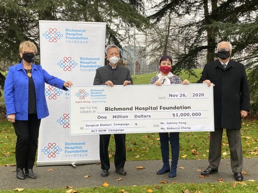 Mr. Johnny Fong And Ms. Rebecca Cheng Donate $1,000,000 To Richmond Hospital Foundation