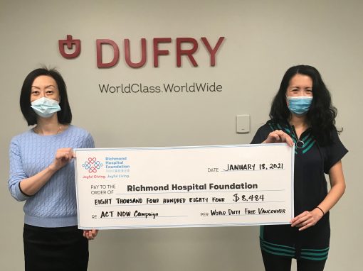 World Duty Free Raises Over $8,000 For Richmond Hospital’s New Acute Care Tower