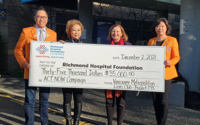 VANCOUVER METROPOLITAN LIONS CLUB UNITE VIRTUALLY TO SUPPORT RICHMOND HOSPITAL FOUNDATION